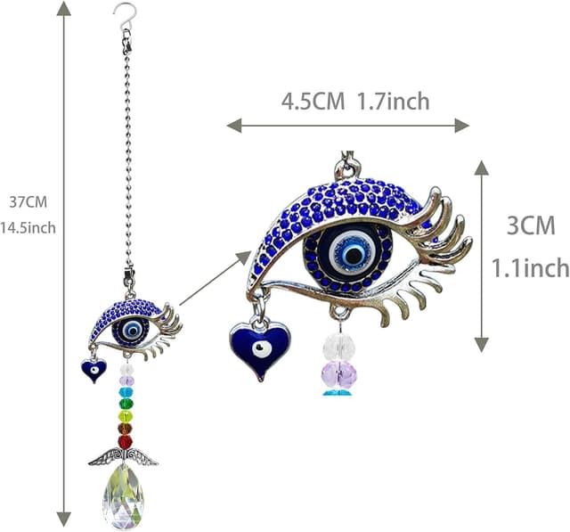 Thumbnail 1 de Blue Evil Eye Car Charm 36cm Healing Crystal