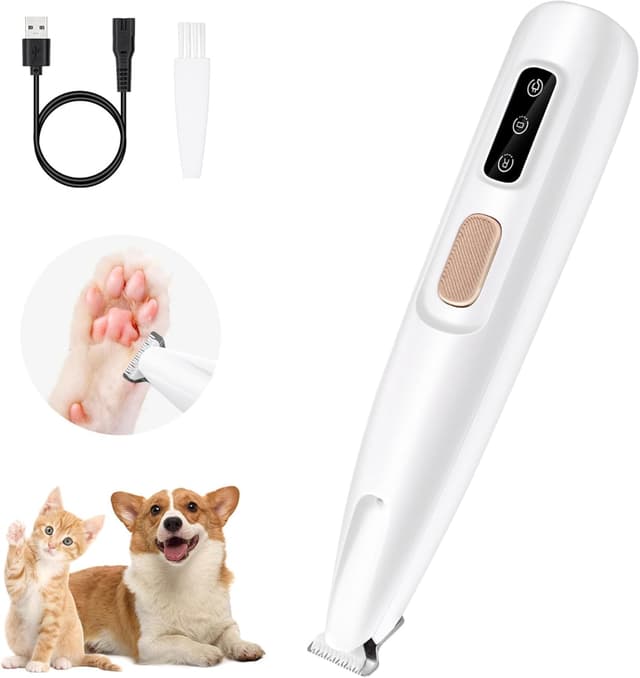 Detalle de Mcbazel Pet Paws Trimmer with LED Light (Rechargeable, Waterproof) for Eyes, Face, Ears & Small Areas