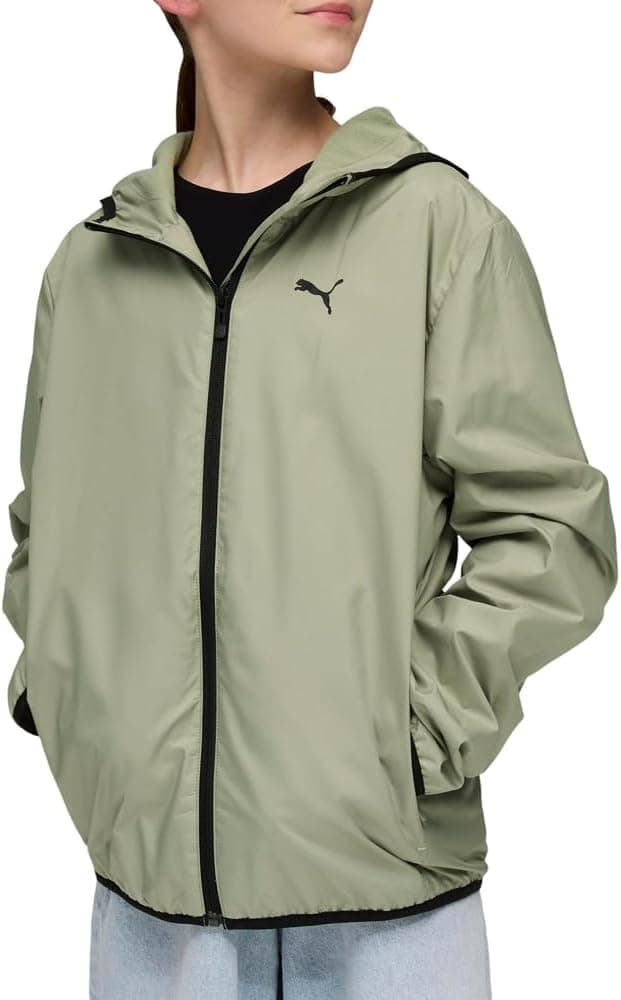 Imagen de PUMA Chaqueta cortavientos unisex con forro polar para niños en OfertitasTOP