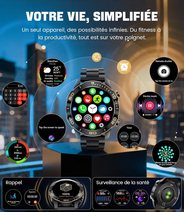 Thumbnail 4 de BENYAR SMART TX7 Montre 1,43" AMOLED