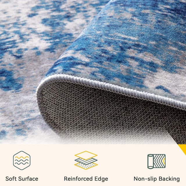 Detalle 2 de RELEANY Washable Area Rug 5'x7' 🏡