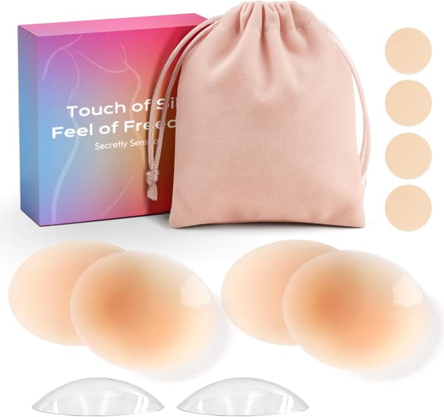 Imagen de Pezoneras adhesivas de silicona 0,2 mm 2 pares en OfertitasTOP