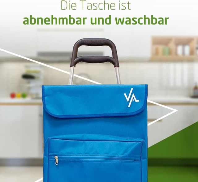 Thumbnail 4 de Amig Einkaufstrolley 4-Räder Blau 48L