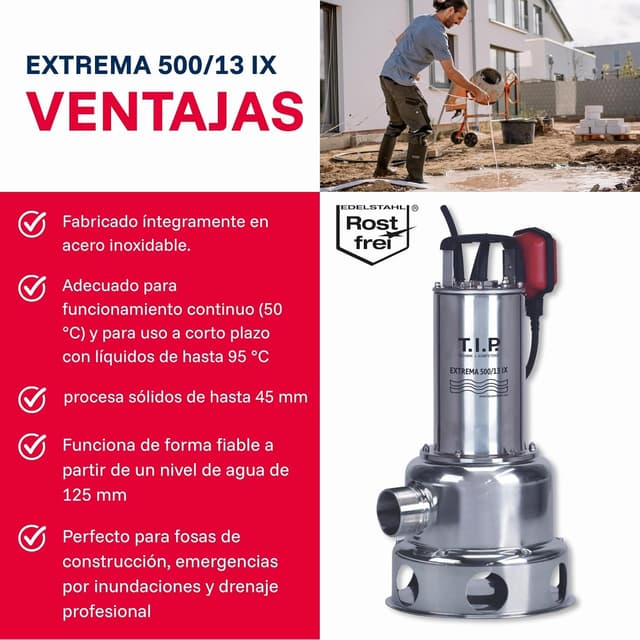 Detalle 2 de T.I.P. 30171 Bomba sumergible 30 000 l/h