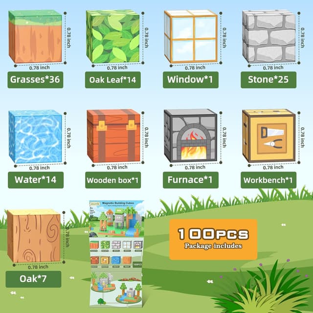 Thumbnail 6 de JauniQ Costruzioni Magnetiche 100 pezzi 🧩