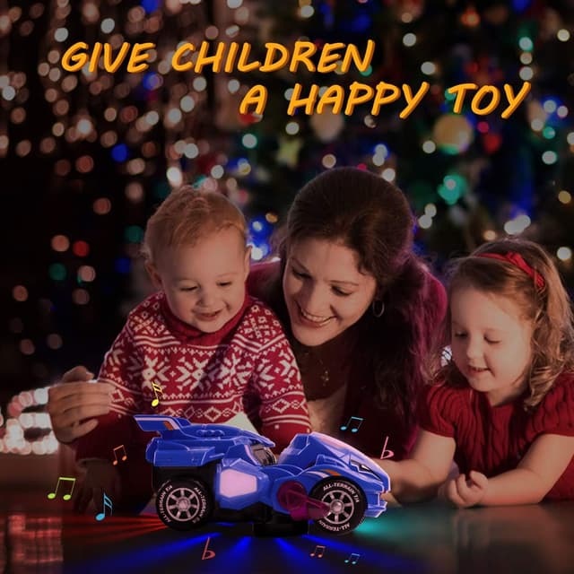 Thumbnail 1 de Highttoy Dinosaurier-Transformator: automatisch verformendes Dino-Auto mit Lichtern und Musik (ab 3 Jahren, blau)