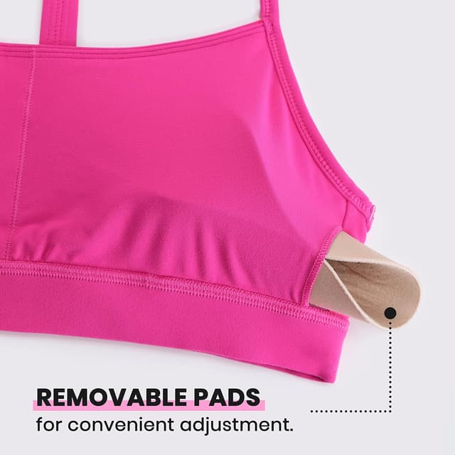 Detalle de CRZ YOGA Butterluxe : soutien-gorge de sport yoga à maintien léger, dos nageur bretelles spaghetti