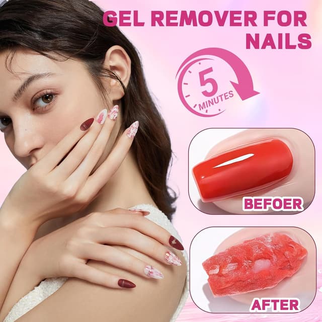 Thumbnail 5 de 2X15 ml Gel Nail Polish Remover Dunkelrosa