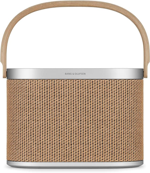 Detalle de Bang & Olufsen Beosound A5 (Nordic Weave) – altoparlante modulare Bluetooth portatile con ricarica wireless