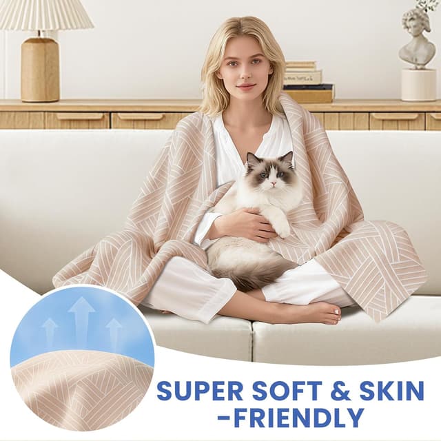 Detalle 2 de Ystyle Telo Copridivano 200x230 cm antiscivolo antigraffio lavabile, effetto bicolore kaki