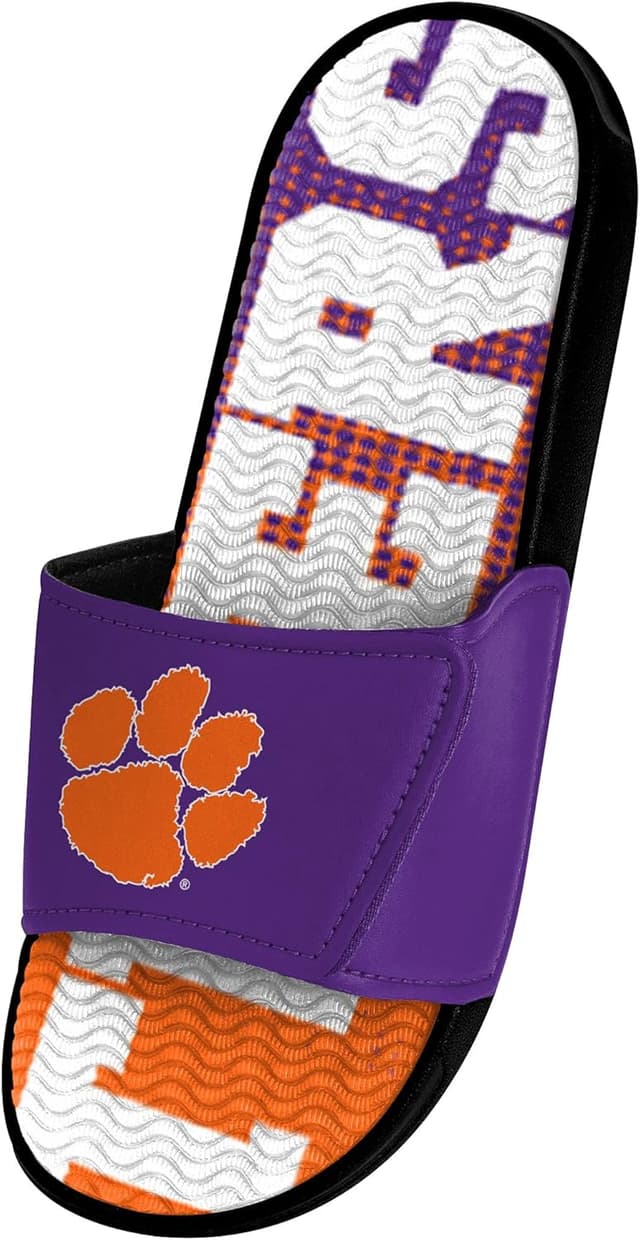 Detalle 1 de FOCO NCAA College Team Logo Athletic Sport Shower Flip Flop Gel Slides Sandal (9-10 US)