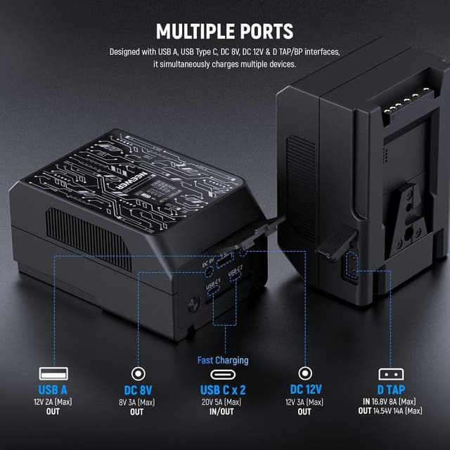 Detalle de NEEWER PS099S V mount battery 99Wh