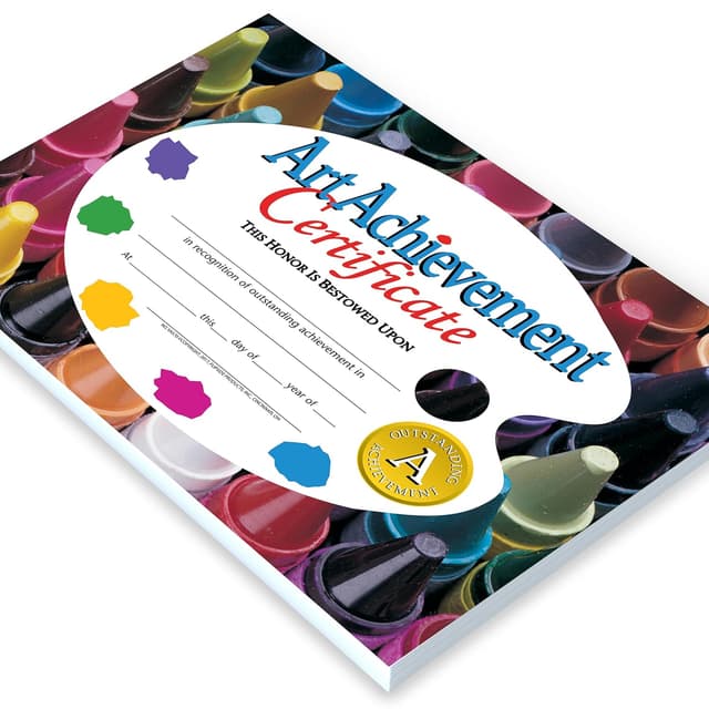 Detalle 2 de Hayes Art Achievement Certificate Style A (8-1/2 x 11) — Pack of 30