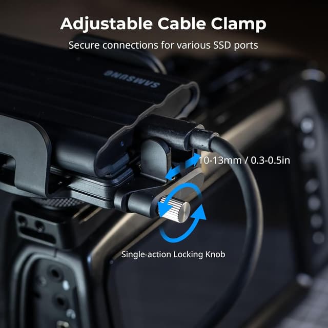 Detalle 2 de SMALLRIG Support universel SSD avec serre-câble pour griffe de flash (largeur de serrage 40 à 60 mm)