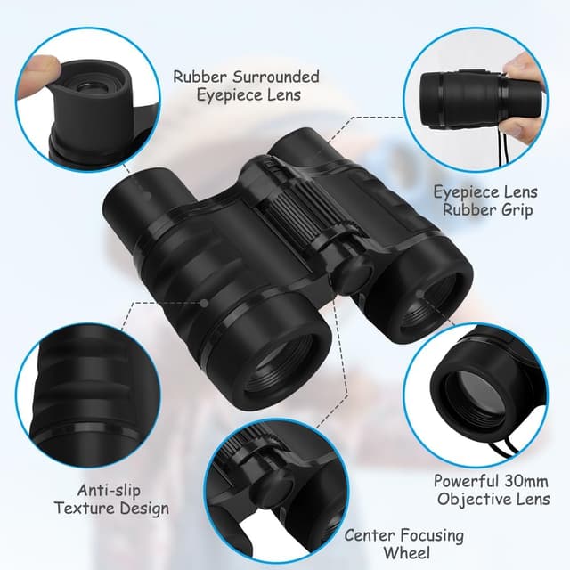 Detalle de OSDUE Kids Binoculars 4x30 for Learning