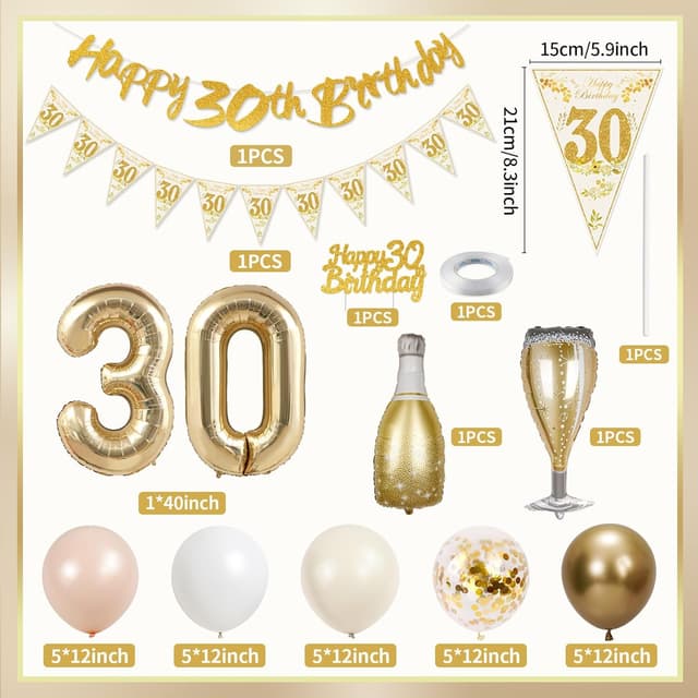 Detalle 2 de 30th Birthday Decorations Kit