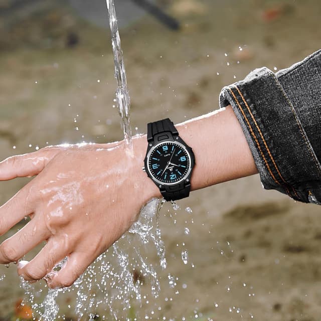 Detalle de LN LENQIN Herrenarmbanduhr aus Edelstahl, analoges Quarzwerk – 30M wasserdicht, 40-mm-Gehäuse