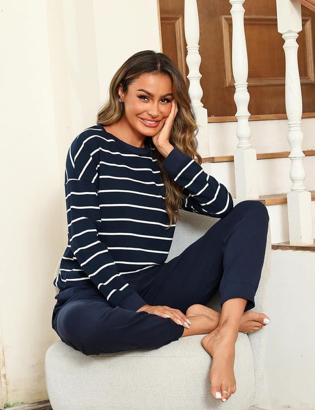 Detalle 2 de Bresdk Schlafanzug Damen Lang