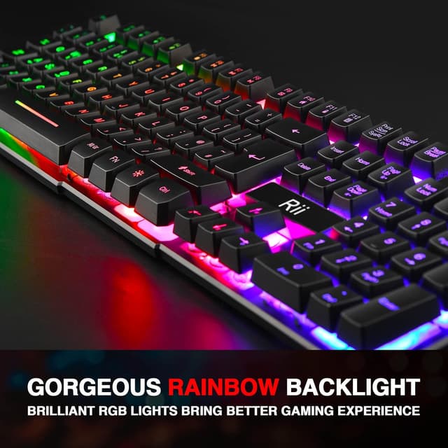 Detalle de Rii Gaming Keyboard Rainbow LED backlit wired keyboard