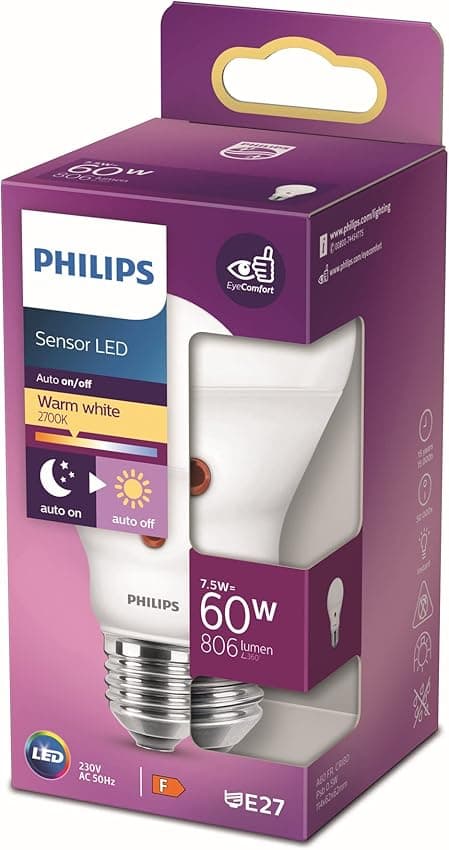 Detalle de Philips Bombilla LED D2D 60W E27 Luz Cálida Mate