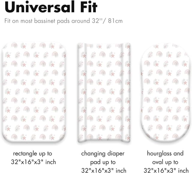 Detalle de GLLQUEN BABY Moses Basket Sheets 81x41cm