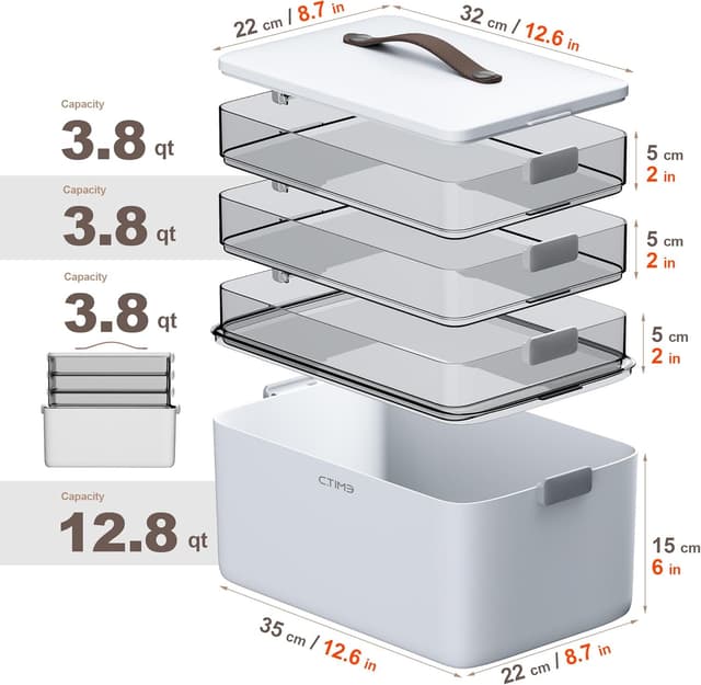 Thumbnail 3 de CTIME 4 Lagige Medikamentenbox Tragbar