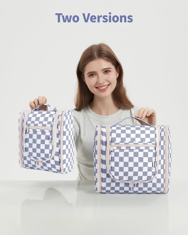 Thumbnail 6 de Narwey Checkered Travel Hanging Toiletry Bag