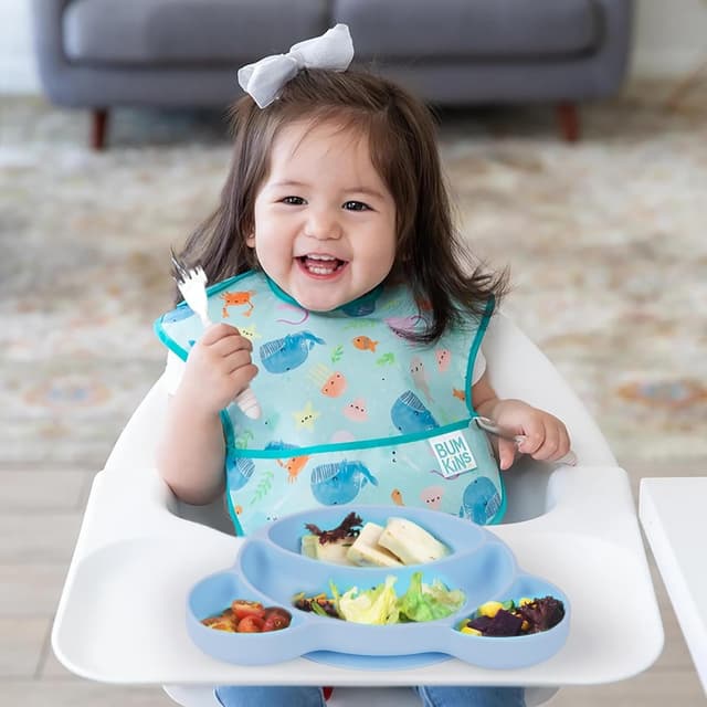 Detalle 2 de Vicloon Baby Teller mit Saugnäpfen aus Silikon – rutschfestes Baby-Tischset für Kleinkinder