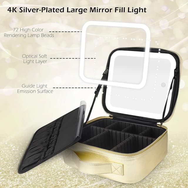Thumbnail 2 de MOMIRA Makeup Bag with Mirror and Light 2000mAh
