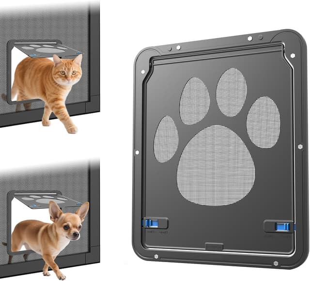 Detalle de ENJOYING Gattaiola per Zanzariera 24 x 29 cm con chiusura magnetica e bloccaggio