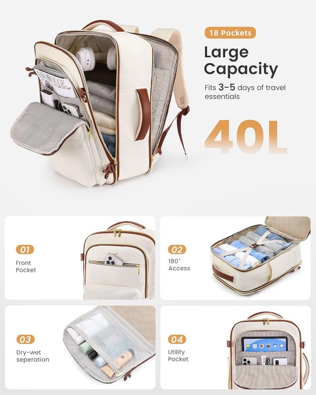 Thumbnail 1 de LOVEVOOK Handgepäck Rucksack 40L