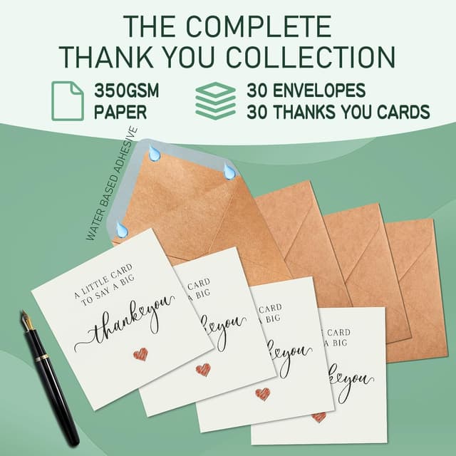Thumbnail 2 de Thank You Cards Multipack 350GSM with Envelopes
