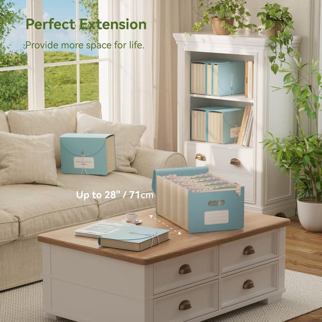 Detalle 1 de EcoStash accordion file organiser, A4 26 pockets