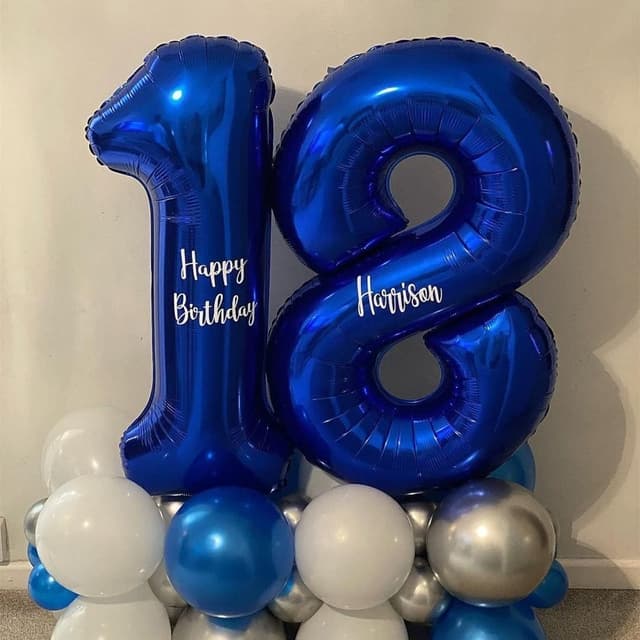 Detalle de 40 inch Dark Blue Number 0 Foil Balloon (Navy Blue) – Giant Helium/ Air Balloon for Birthday Party Decorations