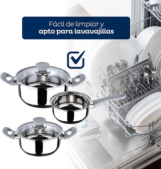 Thumbnail 4 de SAN IGNACIO Alexia 🥘 Batería de Cocina 5 Piezas, Acero Inoxidable