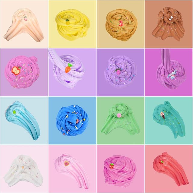 Detalle 2 de Fluffy Mini Butter Slime Kit 32-pack