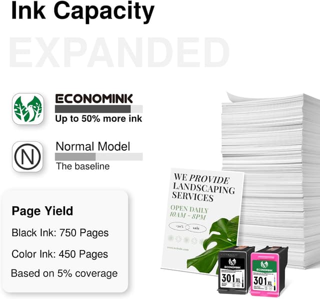 Detalle 1 de 301XL Remanufactured Ink Pack 750/450 pages