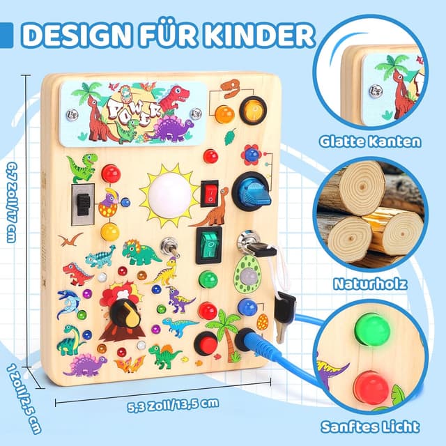 Detalle 2 de Konijiwa Dinosaur Busy Board ab 1 Jahr