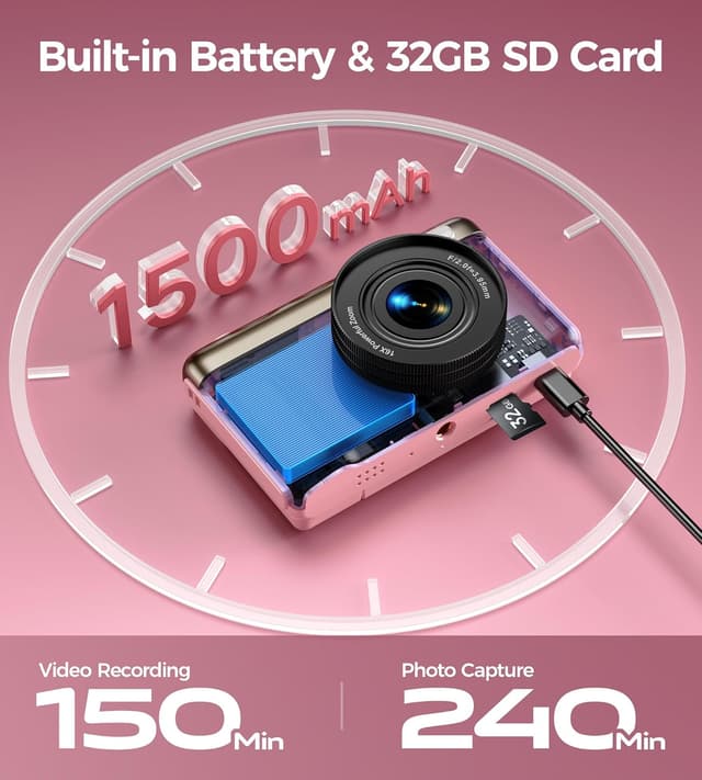 Thumbnail 4 de Macchina Fotografica Digitale 64MP 4K con flip 3"