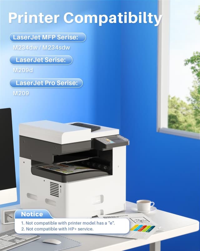 Detalle de Toner 135A compatibile HP 135A Nero W1350A / 135X W1350X con chip per HP LaserJet M209dw e M234dw (1 nero)