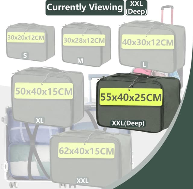 Thumbnail 1 de Extra Large Deep Packing Cubes 6 Pack