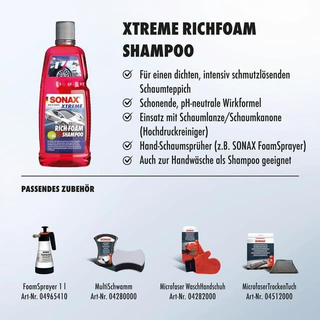 Thumbnail 2 de SONAX XTREME RichFoam Shampoo 1 L