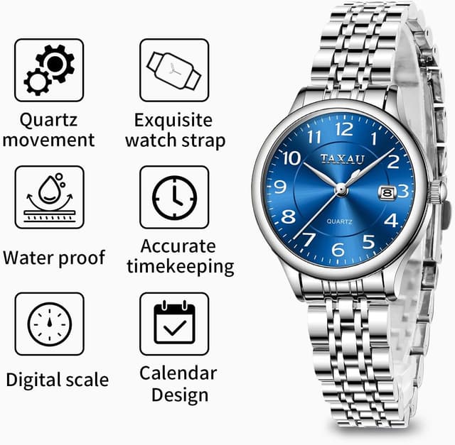 Thumbnail 4 de Taxau Damenuhr mit arabischen Ziffern