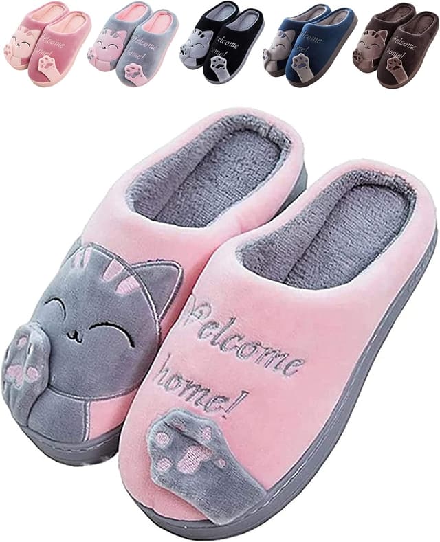 Detalle de JACKSHIBO Winter-Hausschuhe mit Plüsch-Futter – warme Filzpantoffeln für Damen, Herren & Unisex