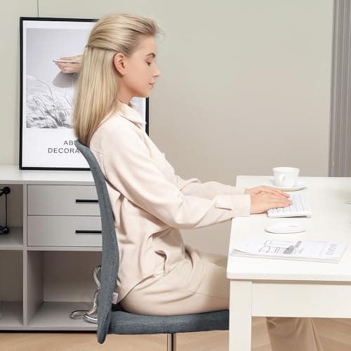 Thumbnail 8 de HOMCOM Silla de Oficina Giratoria con Tapizado🪑 Gris