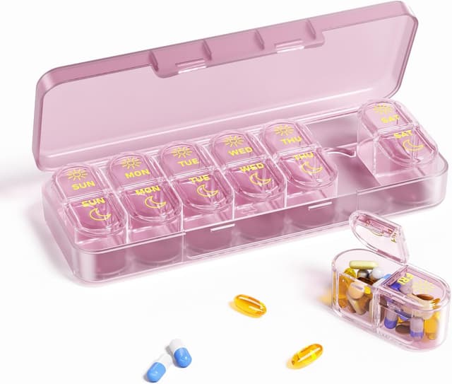Detalle de Daviky Pill Organiser 7-Day AM & PM