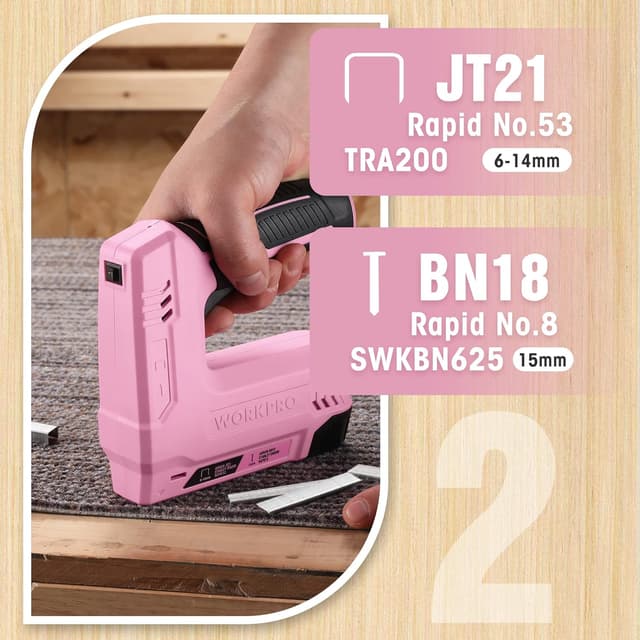 Detalle de WORKPRO Agrafeuse sans fil 3,6 V