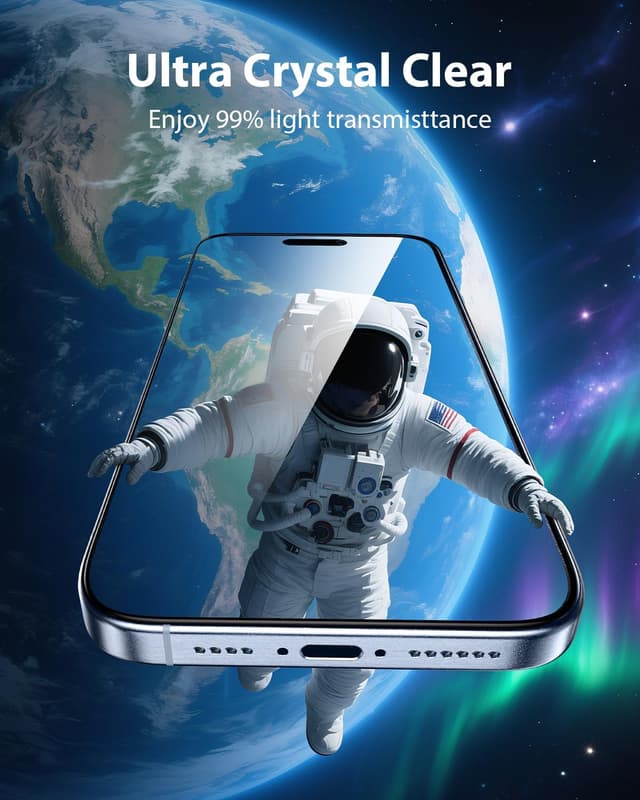 Detalle 2 de Mkeke Screen Protector for iPhone 17 6.3"