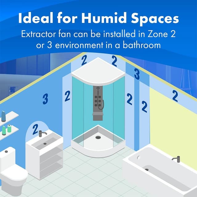 Thumbnail 1 de Devola DVQTF100 100mm Bathroom Extractor Fan