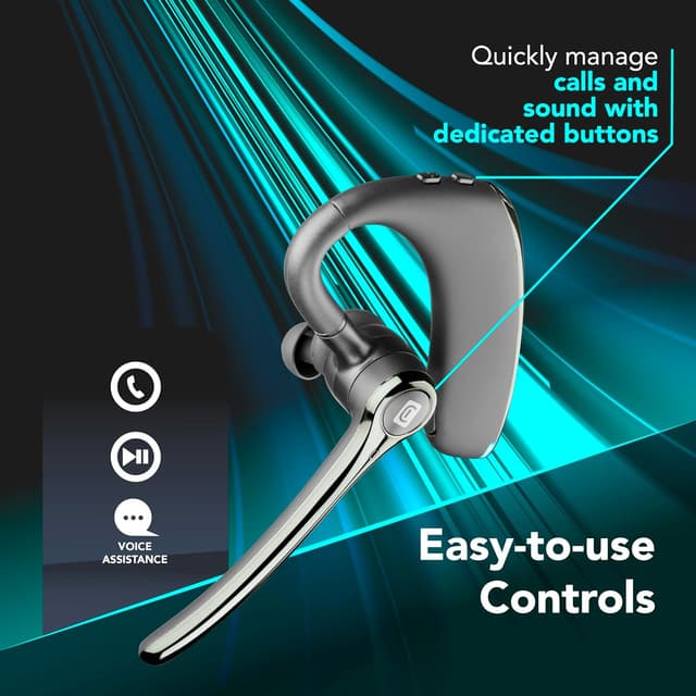 Detalle 2 de Cellularline Fluent : écouteur Bluetooth mono ergonomique pour téléphone, autonomie jusqu’à 25 h